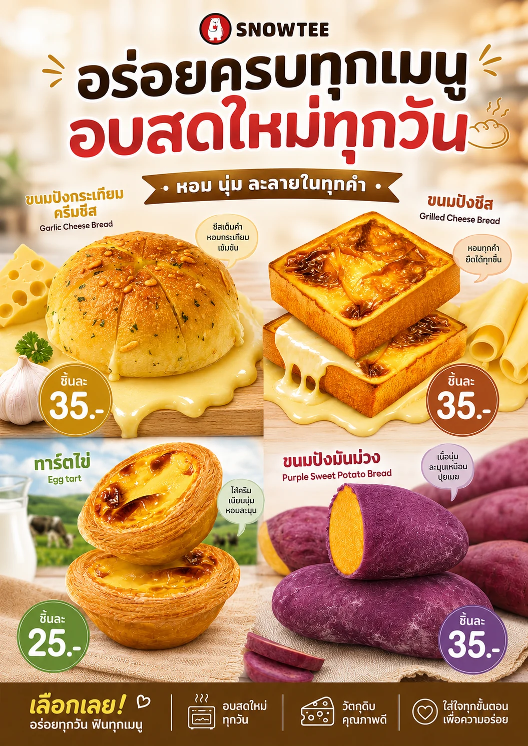 ภาพรวมเมนูเบเกอรี่